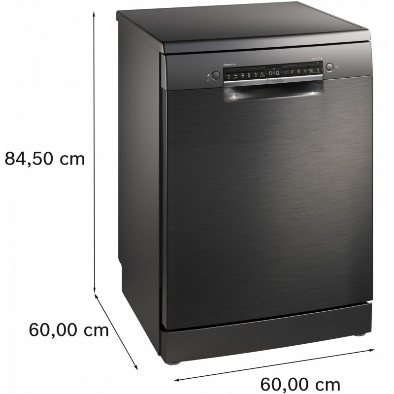 Bosch Serie 4 SMS4EMC06E Lavastoviglie da libera installazione 60 cm Acciaio nero Classe B