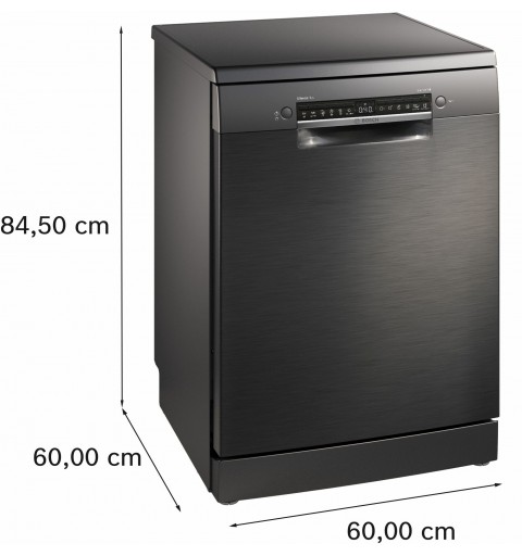 Bosch Serie 4 SMS4EMC06E Lavastoviglie da libera installazione 60 cm Acciaio nero Classe B