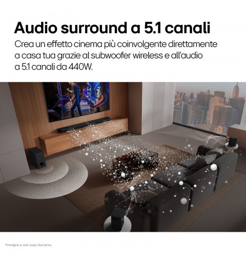 LG S60TR Schwarz 5.1 Kanäle 440 W