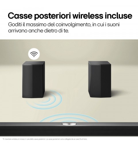 LG Soundbar S60TR, 440W su 5.1 canali, Dolby Digital, DTS, Casse posteriori incluse
