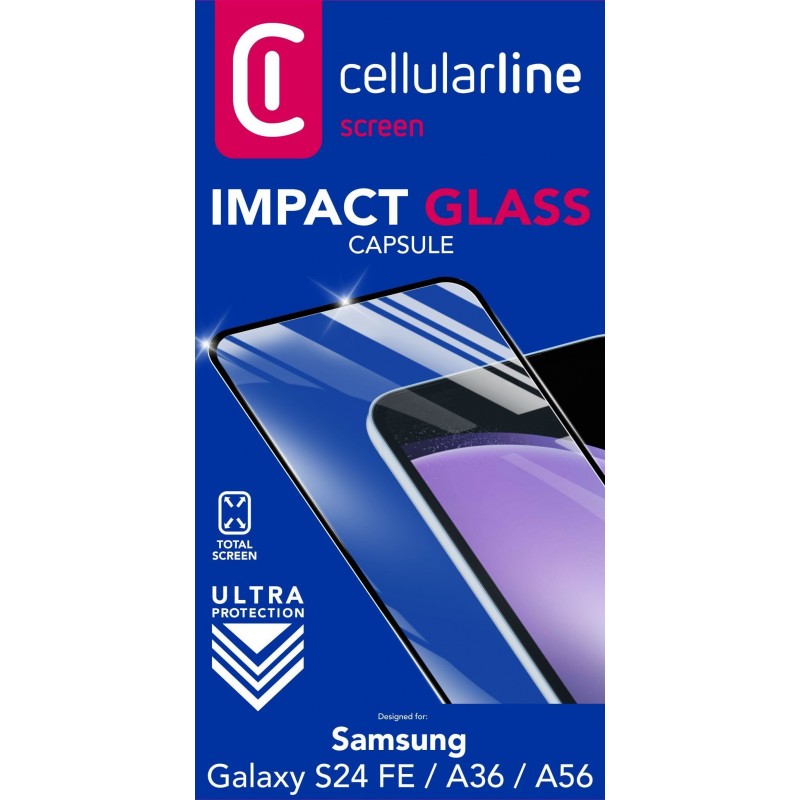 Cellularline TEMPGCABGALS24FEK écran et protection arrière de téléphones portables Protection d'écran transparent Samsung 1