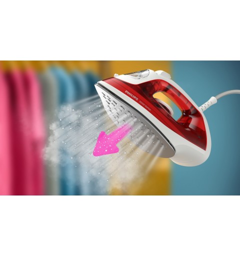Philips 2000 series DST2010 40 plancha Plancha a vapor Suela antiadherente Rojo, Blanco