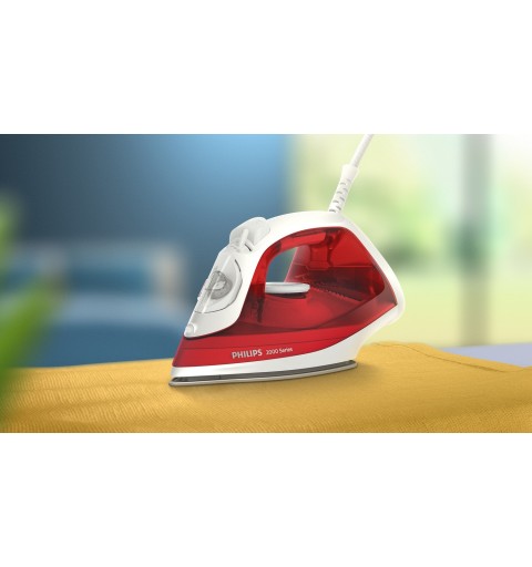 Philips 2000 series DST2010 40 plancha Plancha a vapor Suela antiadherente Rojo, Blanco