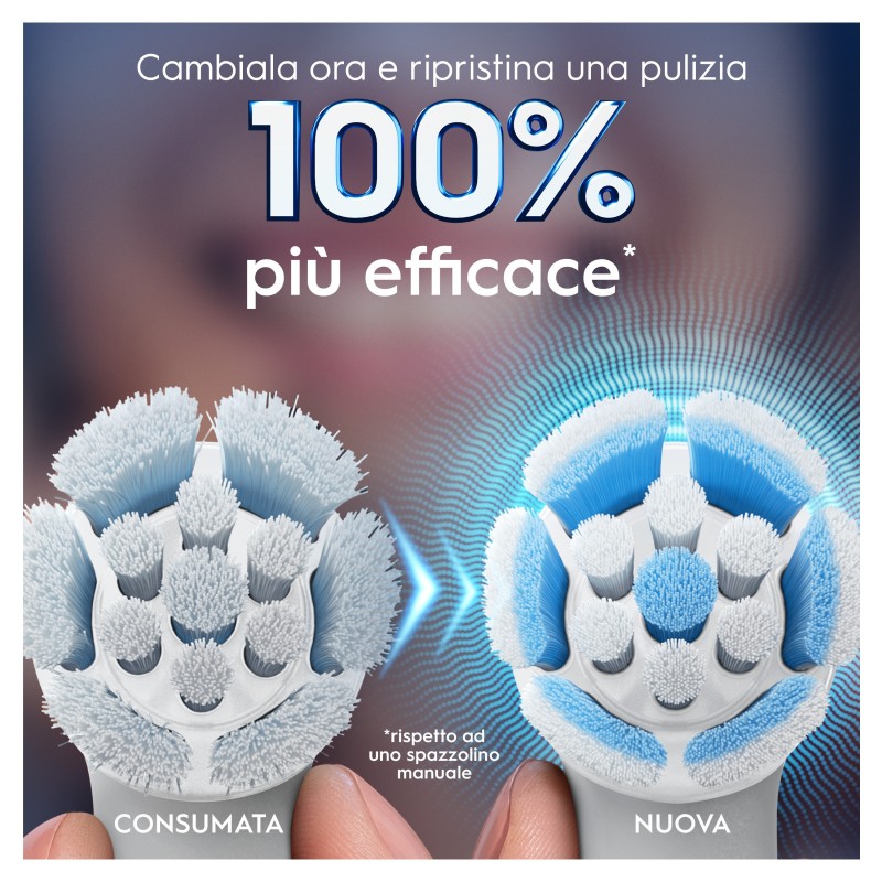 Oral-B Testine di Ricambio iO Gentle Care, testine rotonde originali, setole angolate per una rimozione più profonda della