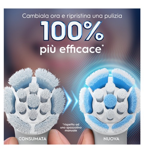 Oral-B Testine di Ricambio iO Gentle Care, testine rotonde originali, setole angolate per una rimozione più profonda della