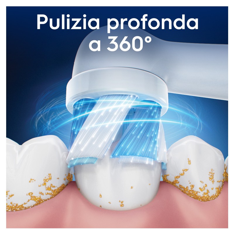 Oral-B Testine di Ricambio iO Series Ultimate Clean, Testine Rotonde Originali, Setole CrissCross per pulizia e rimozione della