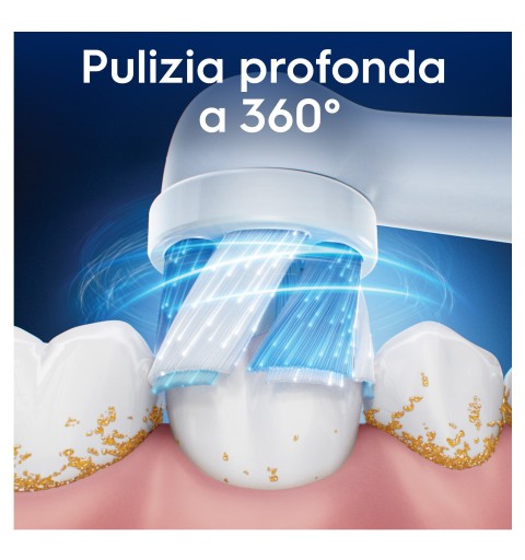 Oral-B Testine di Ricambio iO Series Ultimate Clean, Testine Rotonde Originali, Setole CrissCross per pulizia e rimozione della