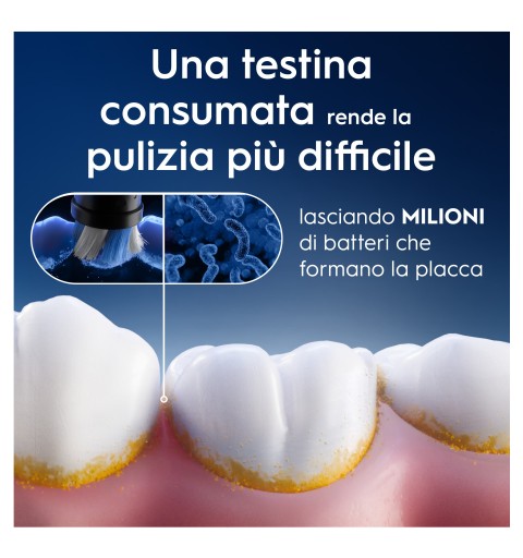 Oral-B Testine di Ricambio iO Series Ultimate Clean Black, testine rotonde di ricambio originali, con setole CrissCross per