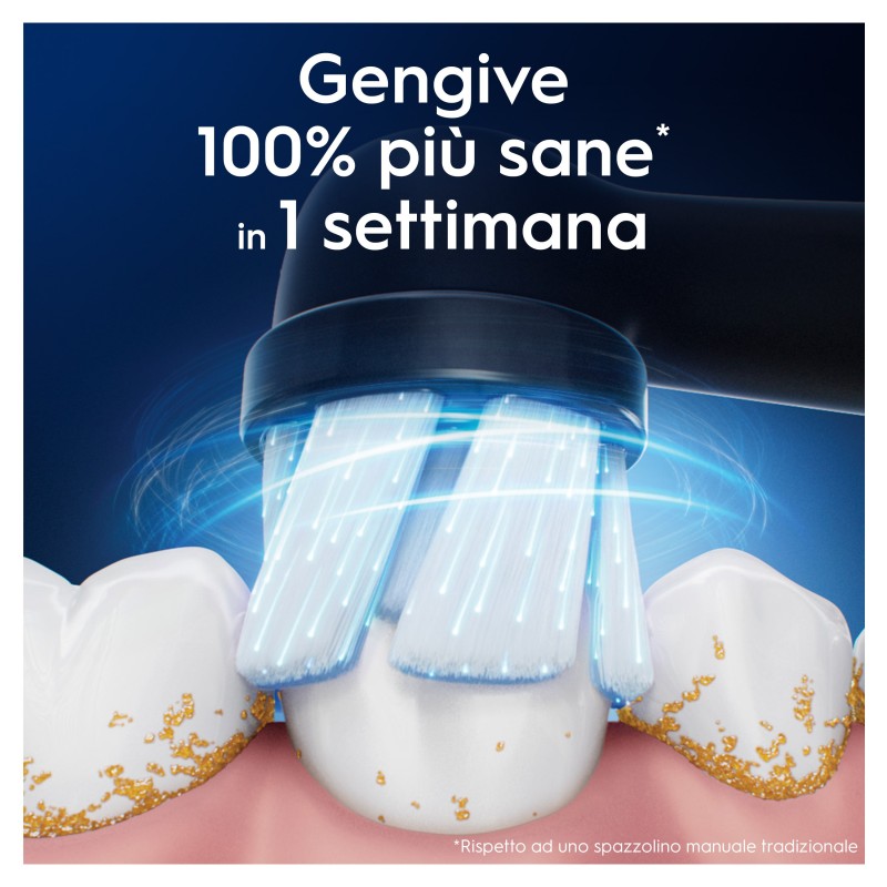 Oral-B iO Series Gentle Care Black, Original Replacement Round Brush Heads, Suitable for Sensitive Gums, 8