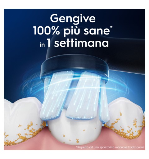 Oral-B iO Series Gentle Care Black, Original Replacement Round Brush Heads, Suitable for Sensitive Gums, 8