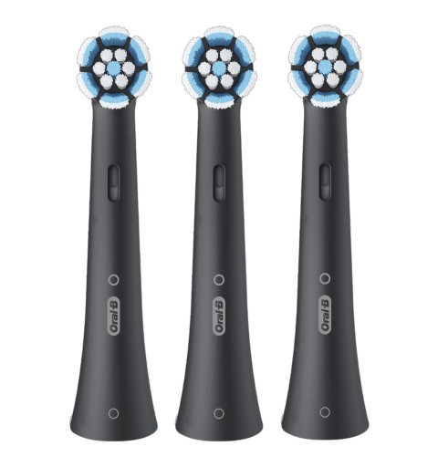 Oral-B Testine di Ricambio iO Series Gentle Care Black, testine rotonde di ricambio originali, setole angolate per una