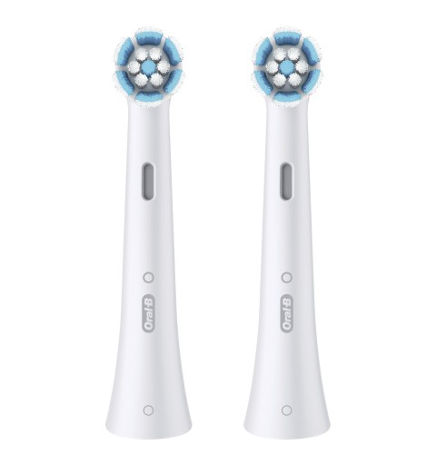 Oral-B Testine di Ricambio iO Series Gentle Care Bianche, Testine Rotonde Originali, per Gengive Sensibili, 2 Testine