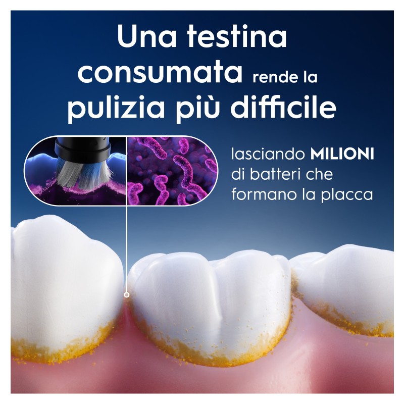Oral-B Testine di Ricambio iO Series Gentle Care Bianche, Testine Rotonde Originali, per Gengive Sensibili, 2 Testine