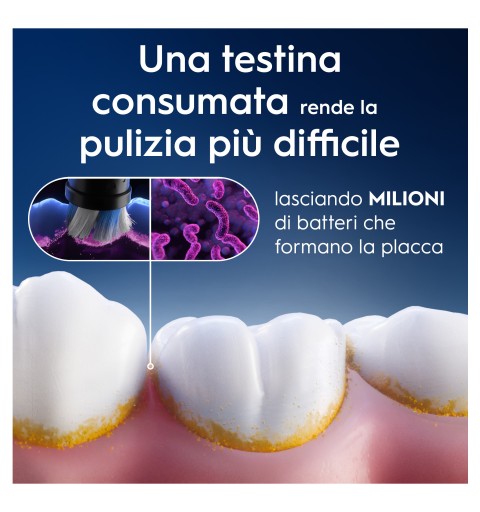 Oral-B Testine di Ricambio iO Series Gentle Care Bianche, Testine Rotonde Originali, per Gengive Sensibili, 2 Testine