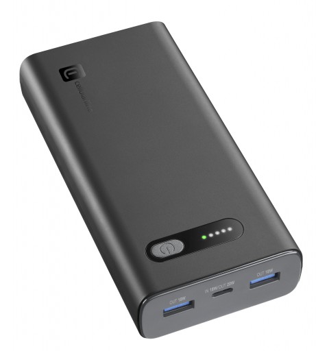 Cellularline PBFAST01PD20000K power bank Lithium-Ion (Li-Ion) 20000 mAh Black