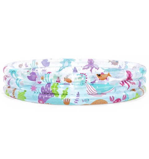 Bestway Pataugeoire gonflable pour enfants trois anneaux Deep Dive 1,52 m x 30 cm
