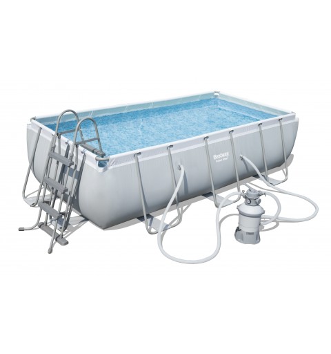 Bestway Power Steel Rectangular 4.04m x 2.01m x 1.00m, Grey Blue
