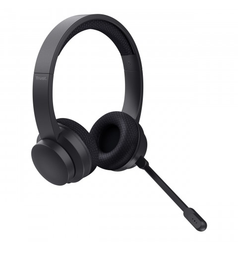 Trust Ayda Kopfhörer Verkabelt & Kabellos Kopfband Anrufe Musik USB Typ-C Bluetooth Schwarz