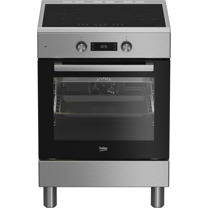 Beko FSE69300X Freistehender Herd Elektro Zonen-Induktionskochfeld Edelstahl