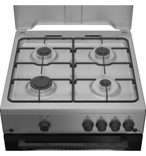 Beko Forno a Gas,coperchio in metallo, ventilazione tangenziale, Classe A, Inox