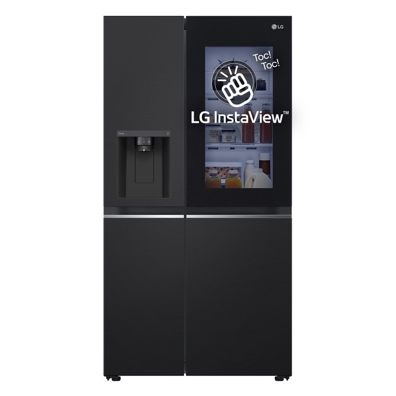 LG InstaView GSGV80EPLL side-by-side refrigerator Freestanding 635 L E Black