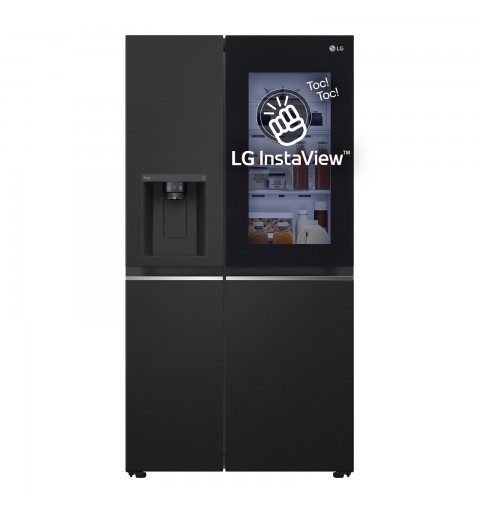 LG InstaView GSGV80EPLL side-by-side refrigerator Freestanding 635 L E Black