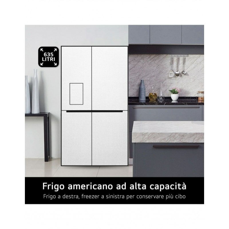 LG InstaView GSGV80EPLL side-by-side refrigerator Freestanding 635 L E Black