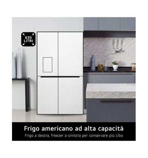 LG InstaView GSGV80EPLL side-by-side refrigerator Freestanding 635 L E Black