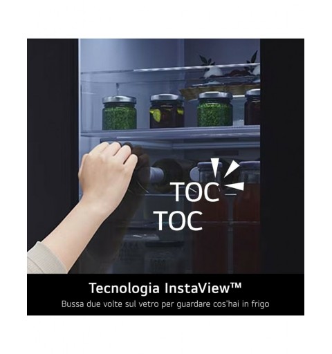 LG InstaView GSGV80EPLL side-by-side refrigerator Freestanding 635 L E Black