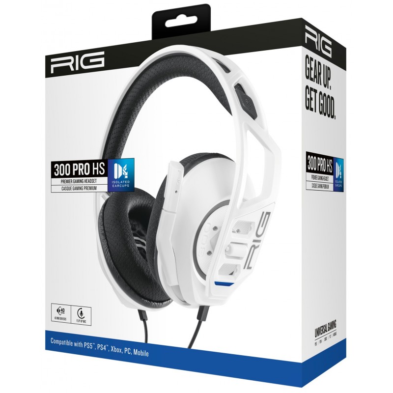 NACON RIG 300 PRO HS Casque Avec fil Arceau Jouer Blanc
