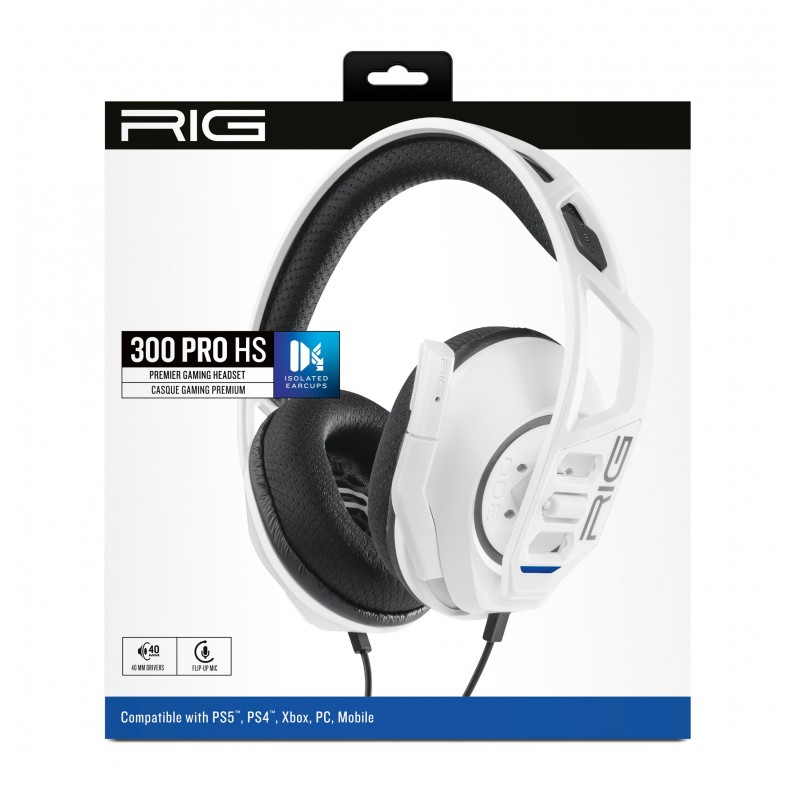 NACON RIG 300 PRO HS Casque Avec fil Arceau Jouer Blanc