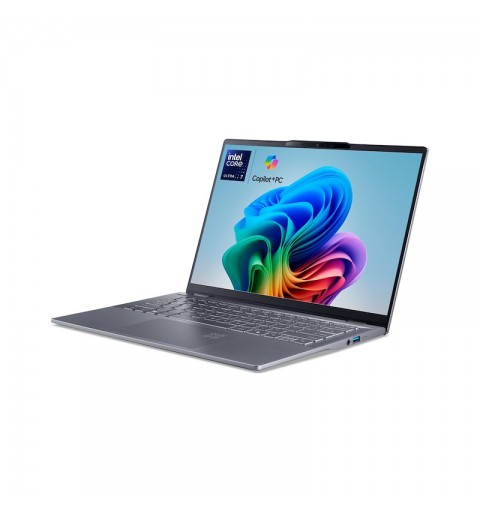 Acer Swift 14 AI SF14-51-76CA Intel Core Ultra 7 256V Computer portatile 35,6 cm (14") 16 GB DDR5-SDRAM 1 TB SSD Wi-Fi 7