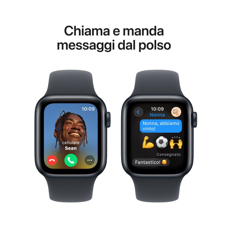 Apple Watch SE OLED 40 mm Digital 324 x 394 Pixeles Pantalla táctil Negro Wifi GPS (satélite)