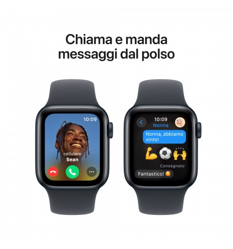 Apple Watch SE OLED 40 mm Digital 324 x 394 Pixeles Pantalla táctil Negro Wifi GPS (satélite)
