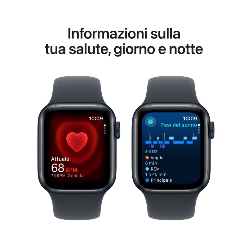 Apple Watch SE OLED 40 mm Numérique 324 x 394 pixels Écran tactile Noir Wifi GPS (satellite)