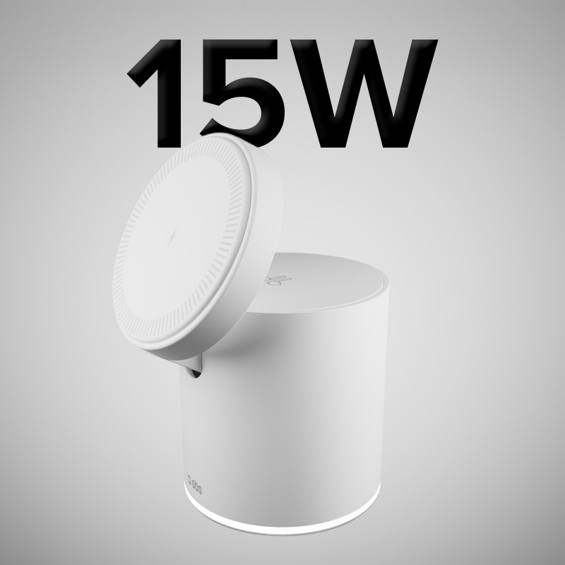 SBS TEWIRMAGFOLD2IN1 mobile device charger Headset, Smartphone White USB Wireless charging Fast charging Indoor