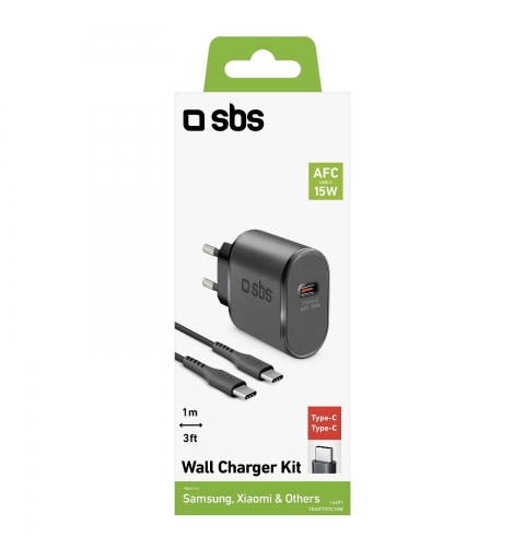SBS TEKITTRTC15W Ladegerät für Mobilgeräte Universal Schwarz AC Schnellladung Drinnen