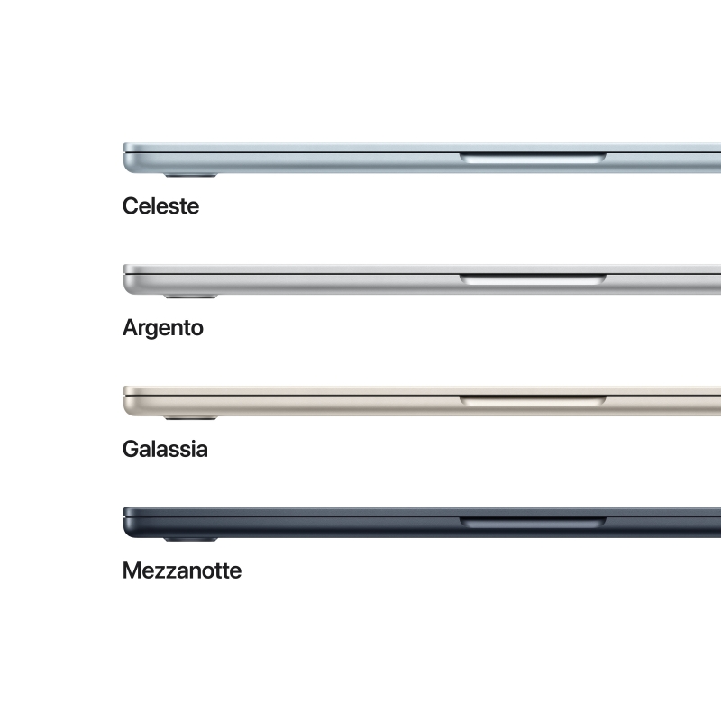 Apple MacBook Air Apple M M4 Laptop 34,5 cm (13.6") 16 GB 512 GB SSD Wi-Fi 6E (802.11ax) macOS Sequoia Silber