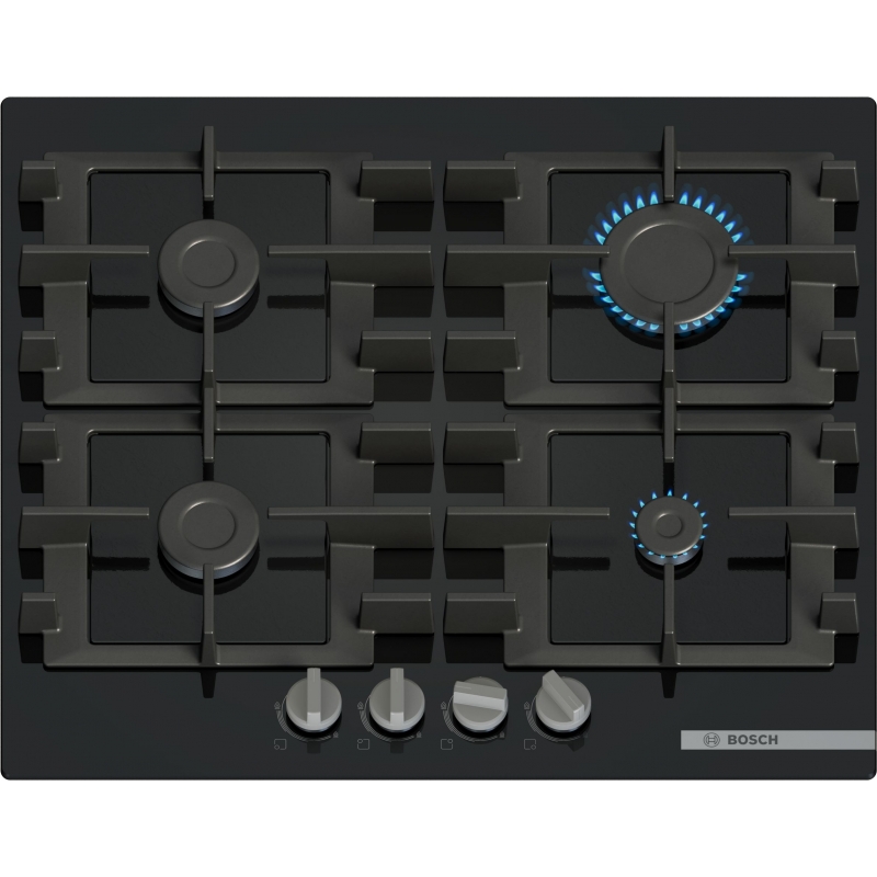Bosch Serie 4 PNP6B6K40 Kochfeld Schwarz Integriert 59 cm Gaskochfeld 4 Zone(n)