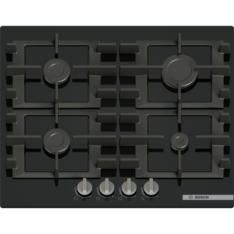Bosch Serie 4 PNP6B6K40 hob Black Built-in 59 cm Gas 4 zone(s)