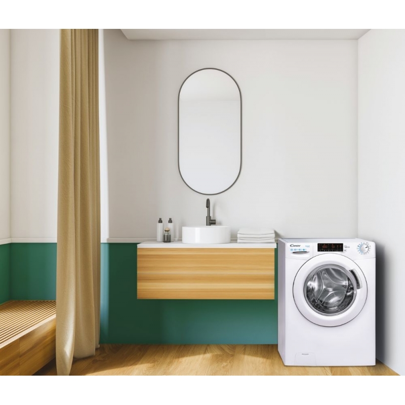 Candy Smart Inverter CS 128TXME-S machine à laver Charge avant 8 kg 1200 tr min Blanc