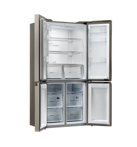 Haier Cube 90 Serie 5 HCR5919ENMM frigorifero 4 porte Libera installazione 643 L E Platino, Acciaio inox