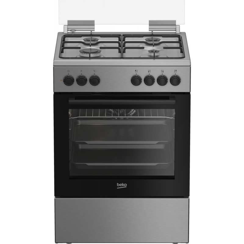Beko Forno Elettrico Ventilato con Grill Elettrico e Timer,coperchio in vetro, ventilazione tangenziale, Classe A, Inox