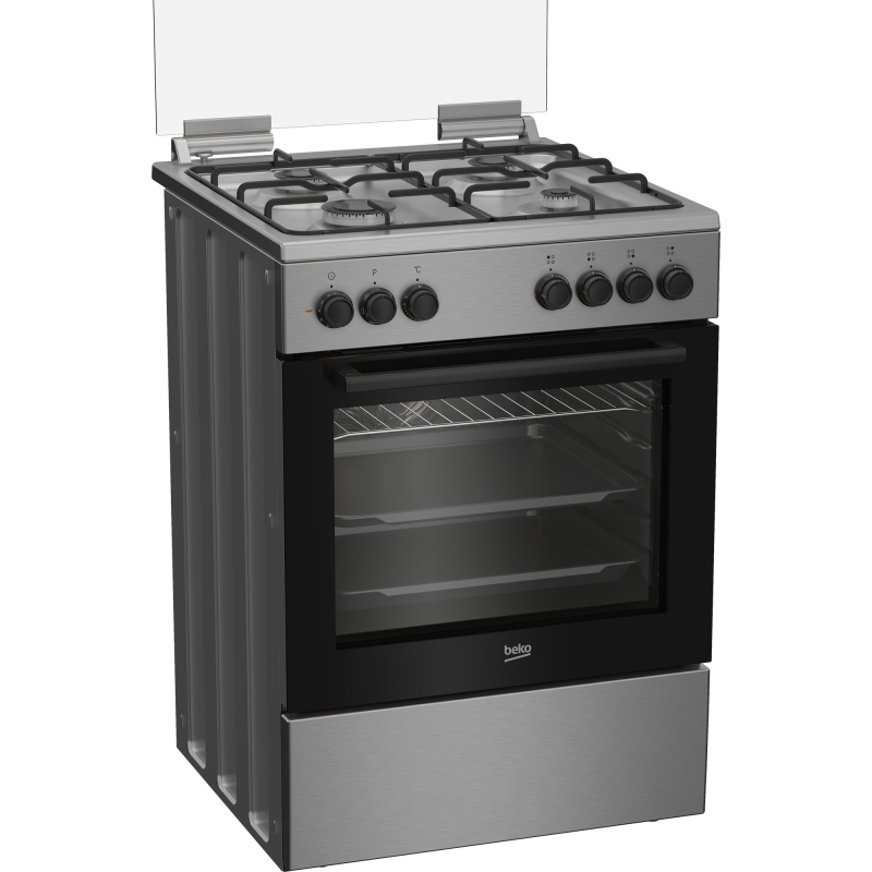 Beko FBE62120XD Cocina independiente A Eléctrico Encimera de gas Acero inoxidable