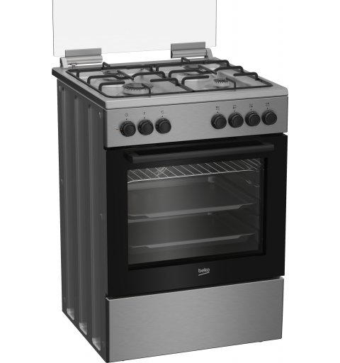 Beko FBE62120XD Cocina independiente A Eléctrico Encimera de gas Acero inoxidable