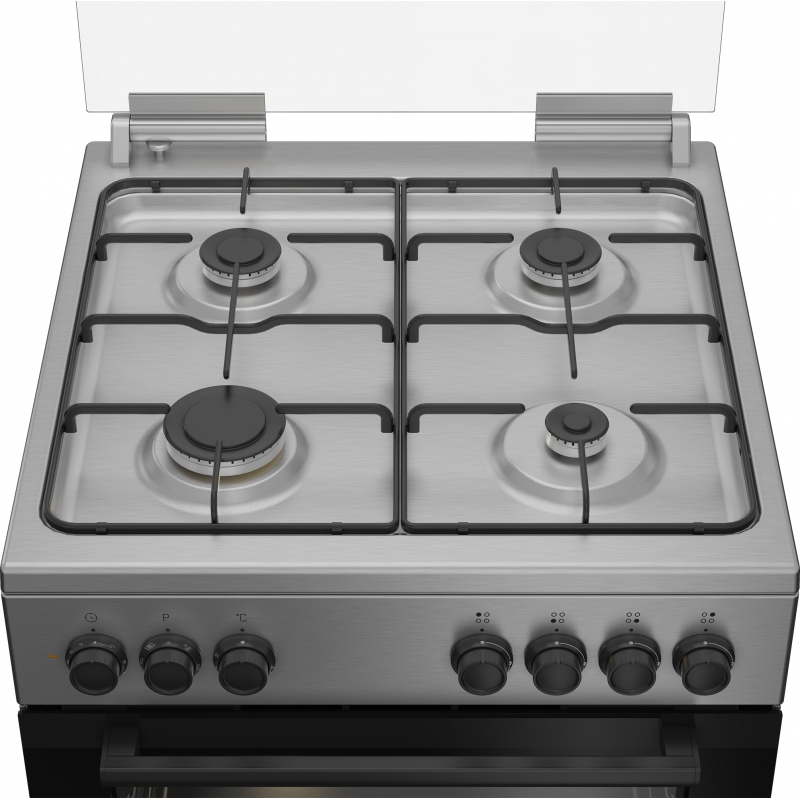 Beko FBE62120XD Cocina independiente A Eléctrico Encimera de gas Acero inoxidable