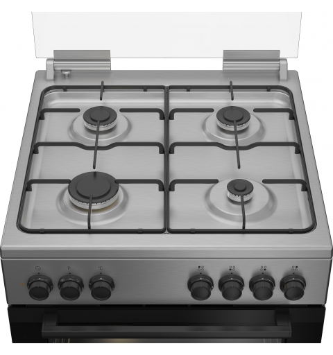 Beko FBE62120XD Cocina independiente A Eléctrico Encimera de gas Acero inoxidable