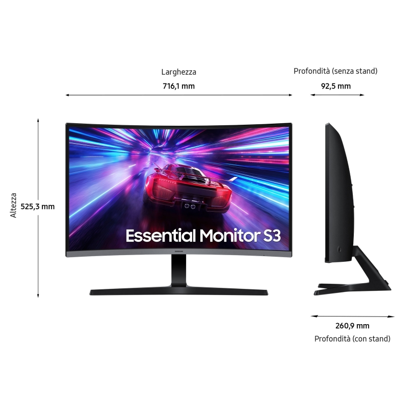 Samsung S39GD écran plat de PC 81,3 cm (32") 1920 x 1080 pixels Full HD LCD Noir