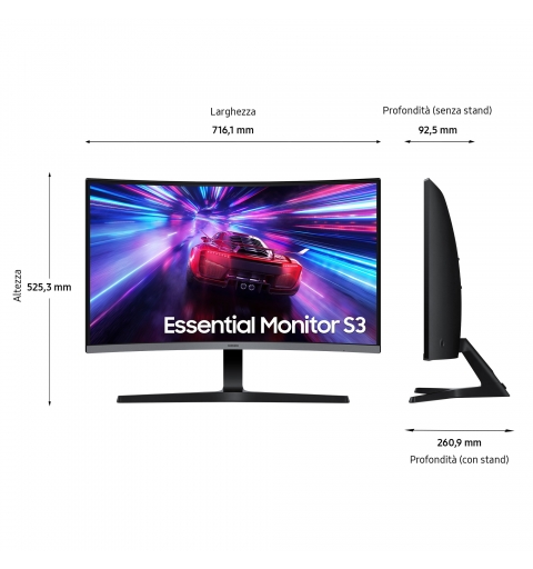 Samsung S39GD écran plat de PC 81,3 cm (32") 1920 x 1080 pixels Full HD LCD Noir