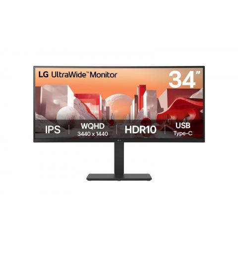 LG 34BA75QE-B écran plat de PC 86,4 cm (34") 3440 x 1440 pixels Wide Quad HD LCD Noir